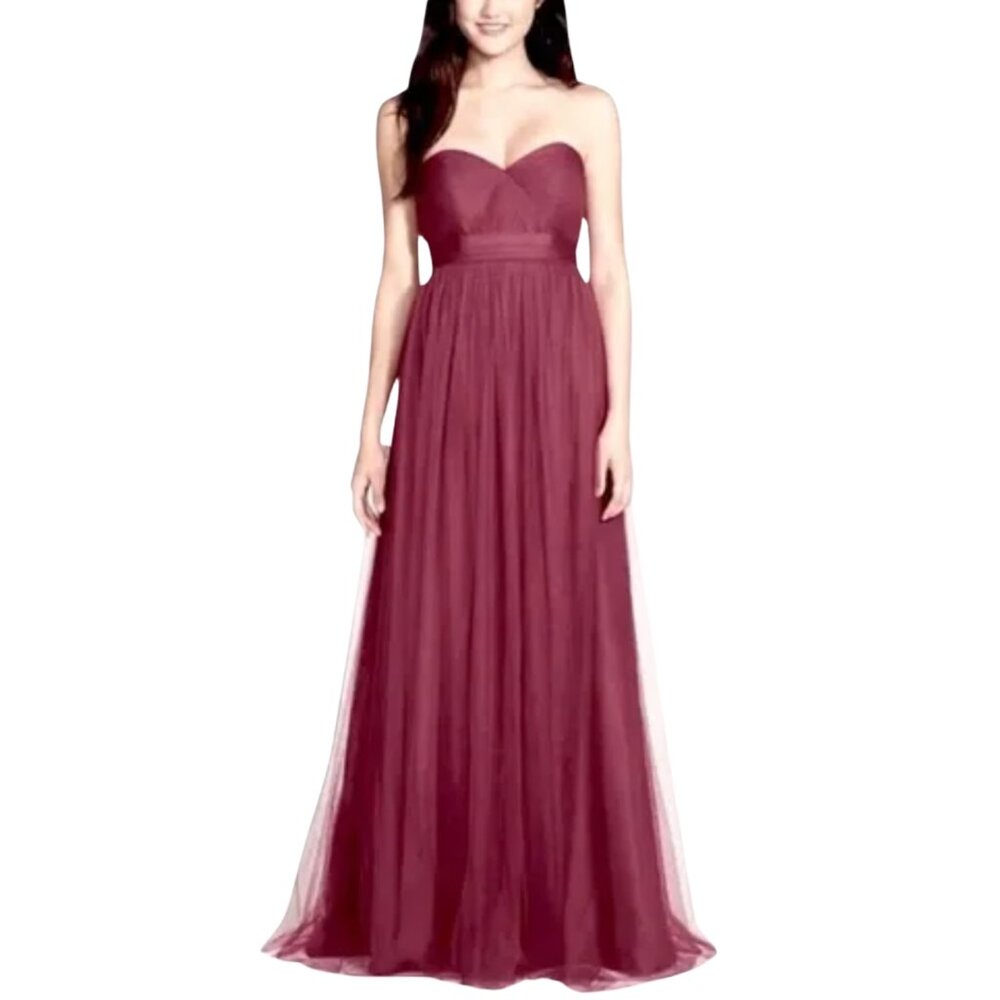 Jenny Yoo Convertible Annabelle Dress in Cabernet